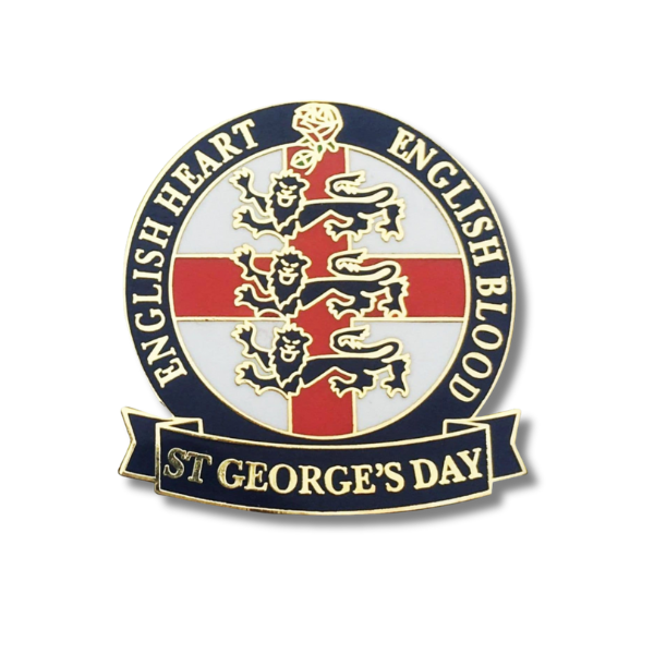 English Heart English Blood Pin Badge English Heart English Blood Pin Badge